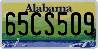 AL license plate 65CS509