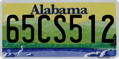 AL license plate 65CS512