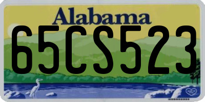 AL license plate 65CS523