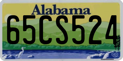 AL license plate 65CS524