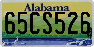 AL license plate 65CS526