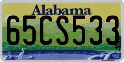 AL license plate 65CS533