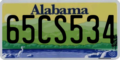 AL license plate 65CS534