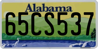 AL license plate 65CS537