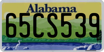 AL license plate 65CS539