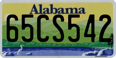 AL license plate 65CS542