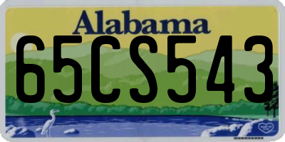 AL license plate 65CS543