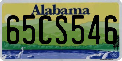 AL license plate 65CS546