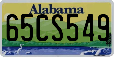 AL license plate 65CS549