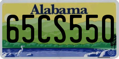 AL license plate 65CS550