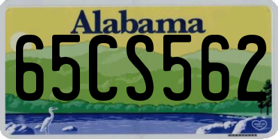 AL license plate 65CS562