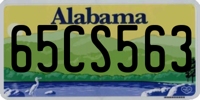 AL license plate 65CS563