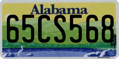 AL license plate 65CS568