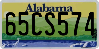 AL license plate 65CS574