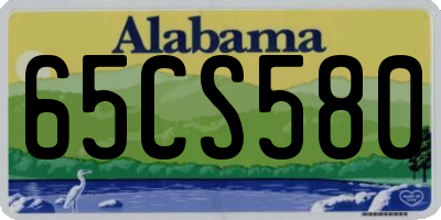 AL license plate 65CS580