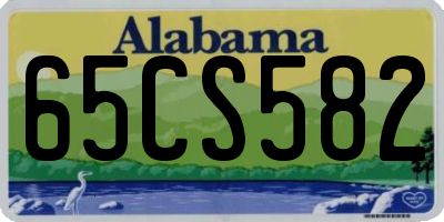 AL license plate 65CS582