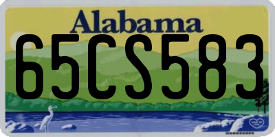 AL license plate 65CS583