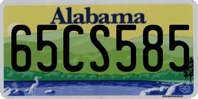 AL license plate 65CS585