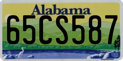 AL license plate 65CS587