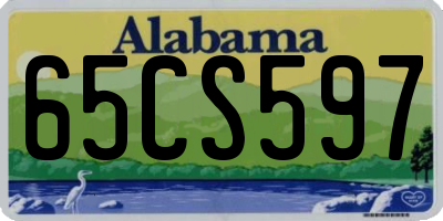 AL license plate 65CS597