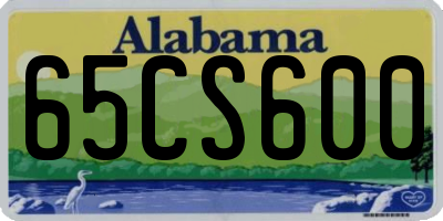 AL license plate 65CS600