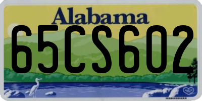 AL license plate 65CS602
