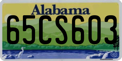 AL license plate 65CS603