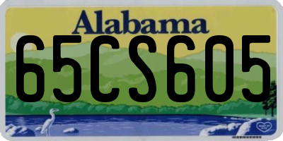 AL license plate 65CS605