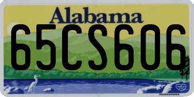 AL license plate 65CS606