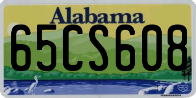 AL license plate 65CS608