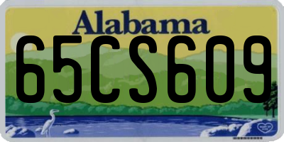 AL license plate 65CS609