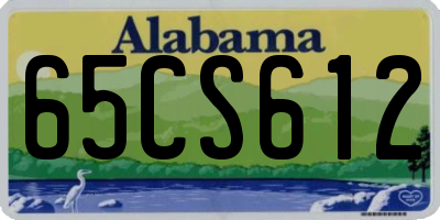 AL license plate 65CS612