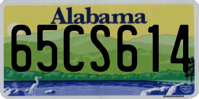 AL license plate 65CS614