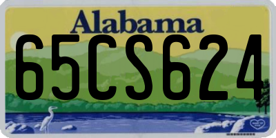 AL license plate 65CS624