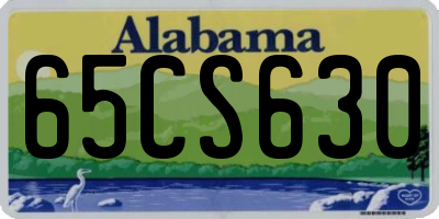 AL license plate 65CS630