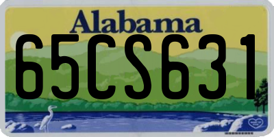 AL license plate 65CS631