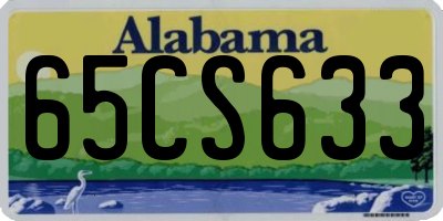 AL license plate 65CS633