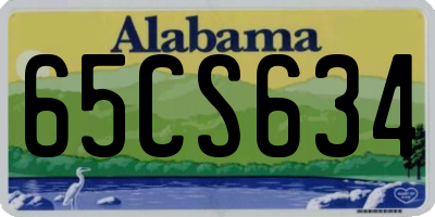 AL license plate 65CS634