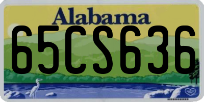 AL license plate 65CS636
