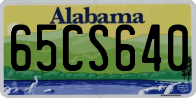 AL license plate 65CS640