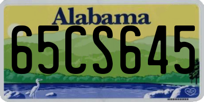 AL license plate 65CS645