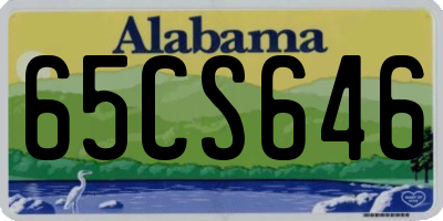 AL license plate 65CS646