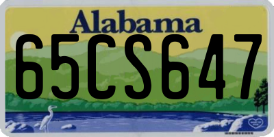 AL license plate 65CS647