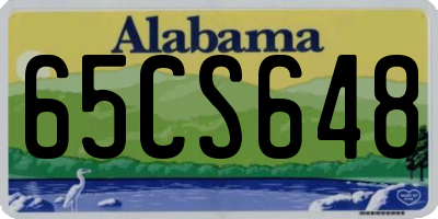 AL license plate 65CS648