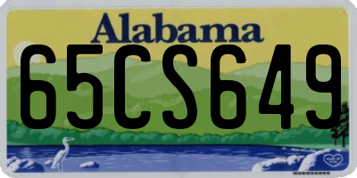 AL license plate 65CS649