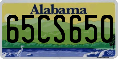 AL license plate 65CS650