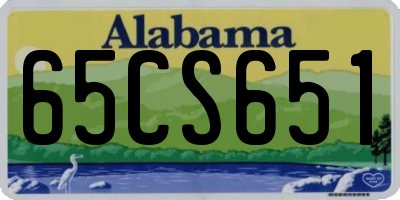 AL license plate 65CS651