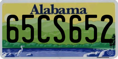 AL license plate 65CS652