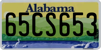AL license plate 65CS653