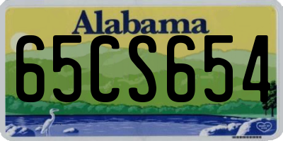 AL license plate 65CS654